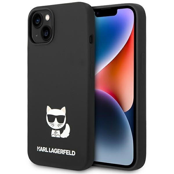 Калъф Karl Lagerfeld - Silicone (KLHCP14MSLCTBK) - iPhone 14 Plus - Choupette Body