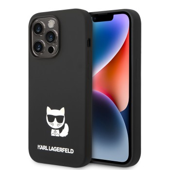 Калъф Karl Lagerfeld - Silicone (KLHCP14XSLCTBK) - iPhone 14 Pro Max - Choupette