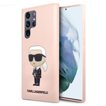 Калъф Karl Lagerfeld - Silicone (KLHCS23LSNIKBCP) - Samsung Galaxy S23 Ultra - Pink Ikonik