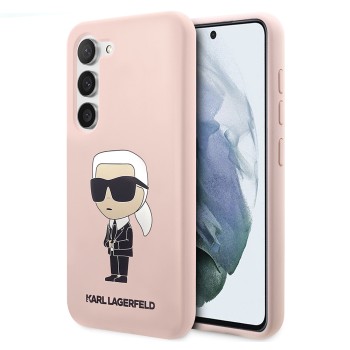 Калъф Karl Lagerfeld - Silicone (KLHCS23SSNIKBCP) - Samsung Galaxy S23 - Pink Ikonik