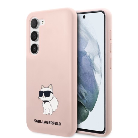 Калъф Karl Lagerfeld - Silicone (KLHCS23MSNCHBCP) - Samsung Galaxy S23 Plus - Pink Choupette