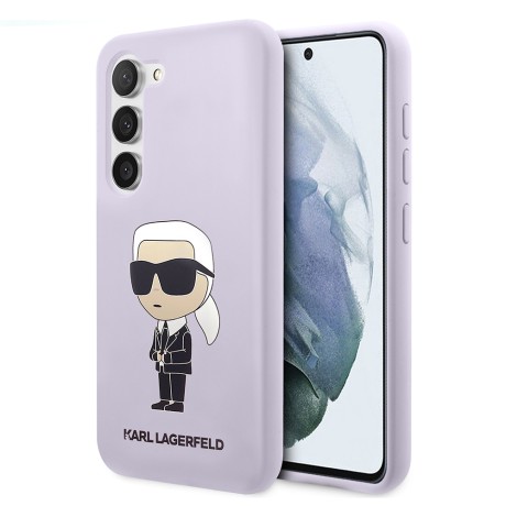 Калъф Karl Lagerfeld - Silicone (KLHCS23MSNIKBCU) - Samsung Galaxy S23 Plus - Purple Ikonik