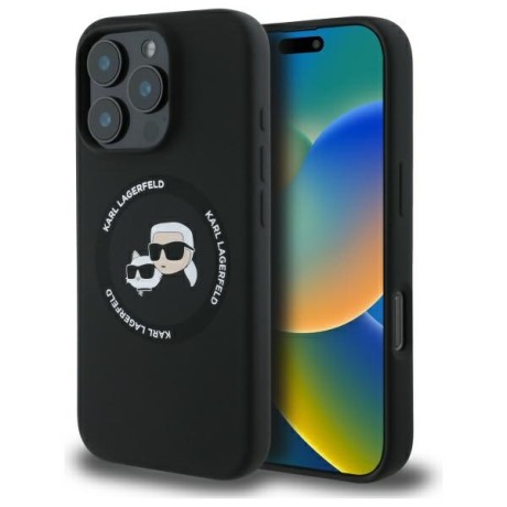 Калъф Karl Lagerfeld - Silicone MagSafe (KLHMP16XSKCHTCK) - iPhone 16 Pro Max - Karl&Choupette Head