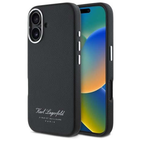 Калъф Karl Lagerfeld - Hardcase Leather Hotel (KLHCP16SPGWCMKHK) - iPhone 16 - RSG