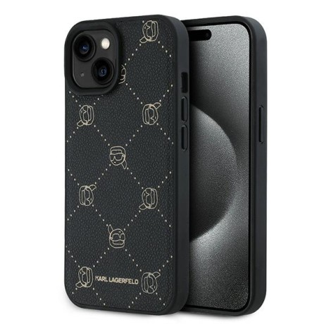 Калъф Karl Lagerfeld - Leather MagSafe (KLHMP15MPGKHPHK) - iPhone 15 Plus - Karl Head