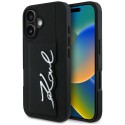 Калъф Karl Lagerfeld - Hardcase Leather Cardslot (KLHCP16SPGPVKSK) - iPhone 16 - Metal Signature