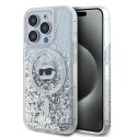 Калъф Karl Lagerfeld - Liquid Glitter MagSafe (KLHMP15XLGCHSGH) - iPhone 15 Pro Max - Transparent Choupette Head