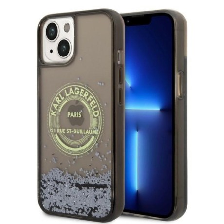 Калъф Karl Lagerfeld - Hardcase Liquid Glitter (KLHCP14MLCRSGRK) - iPhone 14 Plus - RSG