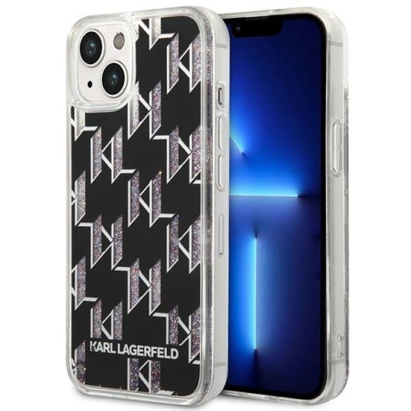 Калъф Karl Lagerfeld - Hardcase Liquid Glitter (KLHCP14MLMNMK) - iPhone 14 Plus - Monogram