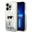 Калъф Karl Lagerfeld - Hardcase Glitter (KLHCP14LLNKHCH) - iPhone 14 Pro - Silver Karl Head