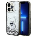 Калъф Karl Lagerfeld - Hardcase Liquid Glitter (KLHCP14XLKCNSK) - iPhone 14 Pro Max - Transparent Choupette