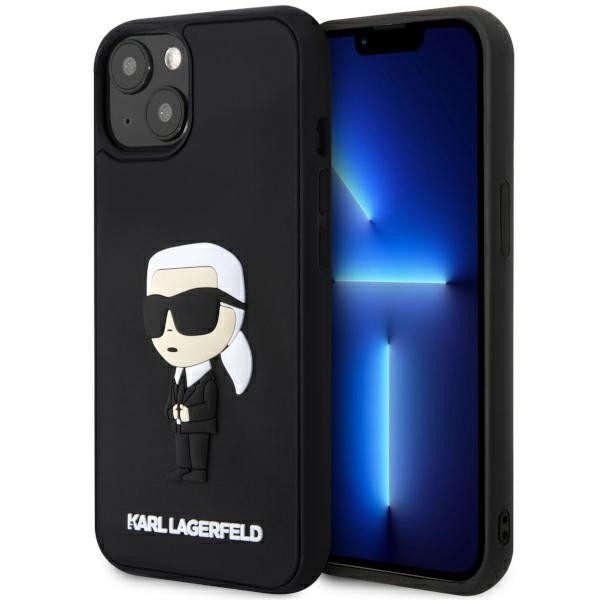 Калъф Karl Lagerfeld - 3D Design (KLHCP14M3DRKINK) - iPhone 14 Plus - Rubber Ikonik