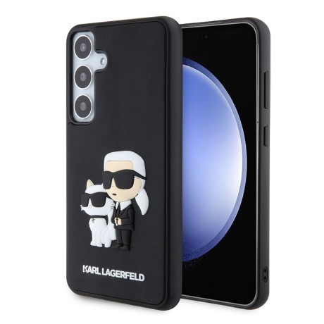 Калъф Karl Lagerfeld - 3D Design (KLHCS24M3DRKCNK) - Samsung Galaxy S24 Plus - Rubber Karl&Choupette