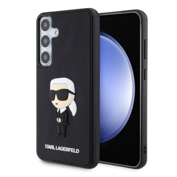 Калъф Karl Lagerfeld - 3D Design (KLHCS24M3DRKINK) - Samsung Galaxy S24 Plus - Rubber Ikonik