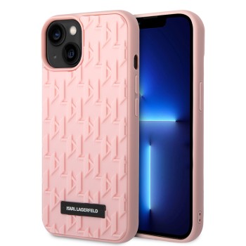 Калъф Karl Lagerfeld - 3D Design (KLHCP14MRUPKLPP) - iPhone 14 Plus - Pink Monogram