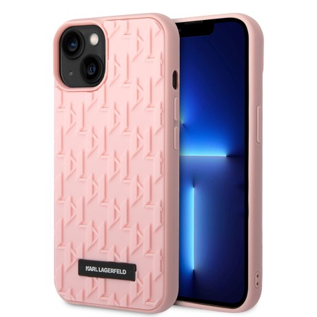 Калъф Karl Lagerfeld - 3D Design (KLHCP14MRUPKLPP) - iPhone 14 Plus - Pink Monogram