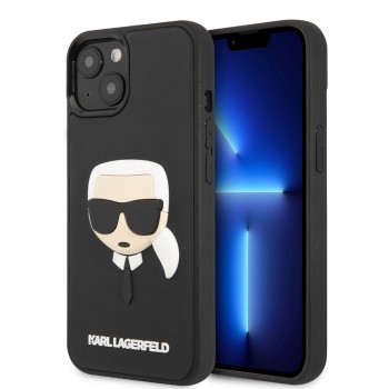 Калъф Karl Lagerfeld - 3D Design (KLHCP14MKH3DBK) - iPhone 14 Plus - Rubber Karl`s Head