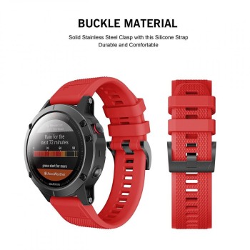 Каишка TECH-PROTECT SMOOTH за Garmin Fenix 5/6/6 Pro, Червен