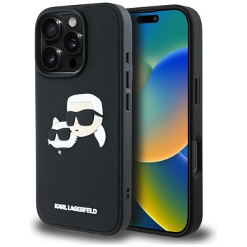 Калъф Karl Lagerfeld - 3D Design (KLHCP16XRBCKCHLK) - iPhone 16 Pro Max - Rubber Karl&Choupette