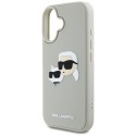 Калъф Karl Lagerfeld - 3D Design (KLHCP16SRBCKCHLE) - iPhone 16 - Beige Rubber Karl&Choupette