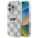 Калъф Karl Lagerfeld - IML Luxury Electroplated (KLHCP16LHKLPCHT) - iPhone 16 Pro - Transparent Choupette Head