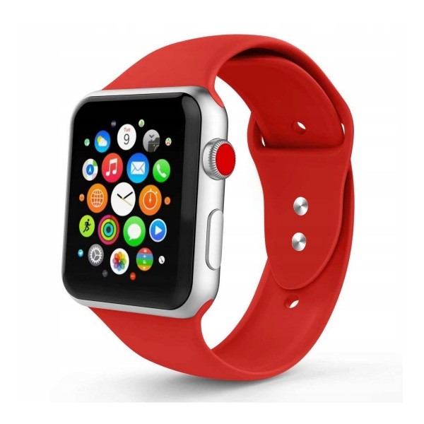 Каишка TECH-PROTECT SMOOTHBAND за Apple Watch 1/2/3/4/5 (42/44mm), Червен