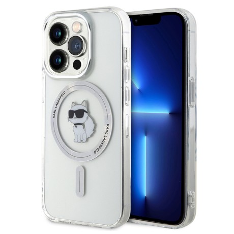 Калъф Karl Lagerfeld - IML MagSafe (KLHMP14LHFCCNOT) - iPhone 14 Pro - Transparent Choupette