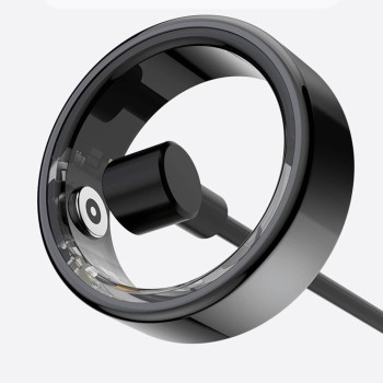 Techsuit Smart Ring Size 10 / 64.7mm - иновативен умен пръстен, следящ дневната и нощната ви активност за iOS и Android (черен)