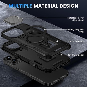 Калъф Techsuit - CamVault MagSafe - iPhone 16 Pro Max - Black