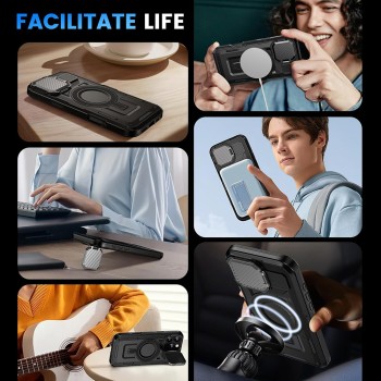 Калъф Techsuit - CamVault MagSafe - iPhone 16 Pro Max - Black