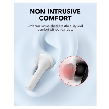 Anker - Wireless Earbuds SoundCore K20i (A3994G21) - Bluetooth 5.3, Dual-Mic, Noise Cancellation, IPX5 - White