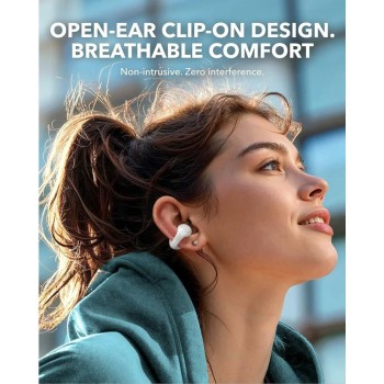 Anker - Wireless Earbuds SoundCore C30i - Bluetooth 5.3, Open-Ear, IPX4, Noise Reduction, Microphone - White