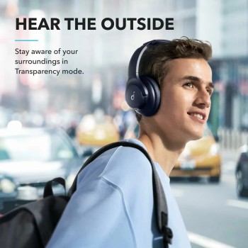 Anker - Wireless Headphones Life Q20i - Bluetooth, Hybrid Active Noise Cancelling, Dual-Connections - Blue