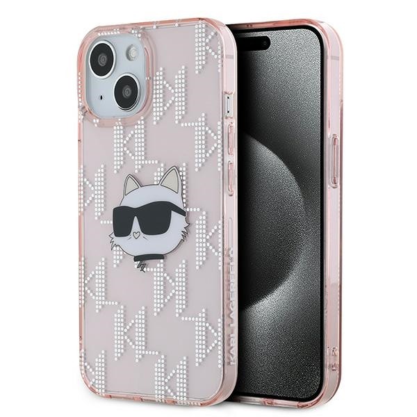 Калъф Karl Lagerfeld - IML Luxury (KLHCP14SHKLPCHP) - iPhone 14 - Pink Choupette Head&Monogramoupette Head&Monogram