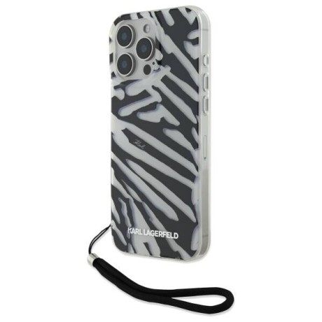 Калъф Karl Lagerfeld - IML Luxury (KLHCP16XHZBPKCCK) - iPhone 16 Pro Max - Zebra Pattern&Cord