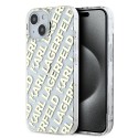 Калъф Karl Lagerfeld - IML Luxury (KLHCP15SHKFOEMD) - iPhone 15 - Gold Fullover Logo