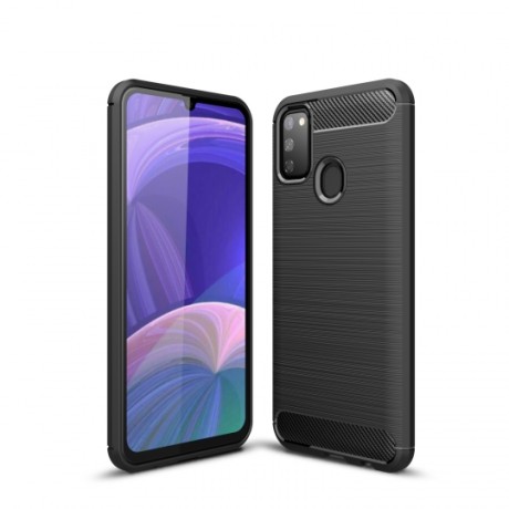 Калъф TECH-PROTECT TPUCARBON за Samsung Galaxy M21, Черен