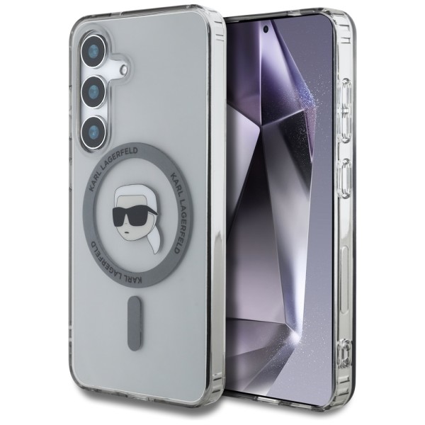 Калъф Karl Lagerfeld - IML MagSafe (KLHMS25SHLSKIK) - Samsung Galaxy S25 - Karl`s Head