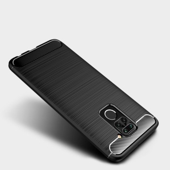 Калъф TECH-PROTECT TPUCARBON за Xiaomi Redmi Note 9, Черен