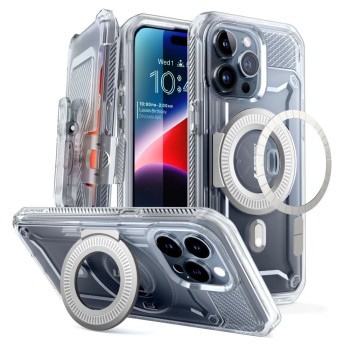 Калъф Supcase - Unicorn Beetle Pro MagSafe - iPhone 15 Pro - Clear