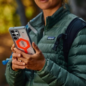 Калъф UAG - Pathfinder Clear MagSafe - Samsung Galaxy S25 Ultra - Active Lava Lanyard
