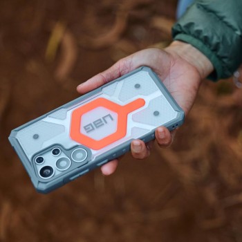 Калъф UAG - Pathfinder Clear MagSafe - Samsung Galaxy S25 Ultra - Active Lava Lanyard