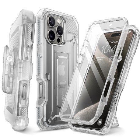 Калъф Supcase - Unicorn Beetle Pro - iPhone 16 Pro - Clear