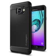Spigen Rugged Armor удароустойчив силиконов (TPU) калъф за Samsung Galaxy A3 (2016), Black