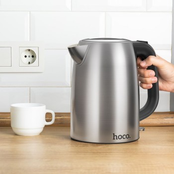 Електрическа кана HOCO HE12, electric kettle, 1,7л. stainless steel, Черен