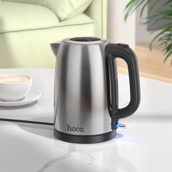 Електрическа кана HOCO HE12, electric kettle, 1,7л. stainless steel, Черен