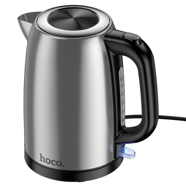 Електрическа кана HOCO HE12, electric kettle, 1,7л. stainless steel, Черен