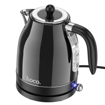 Електрическа кана HOCO HE10, retro electric kettle, 1,7л. Черен