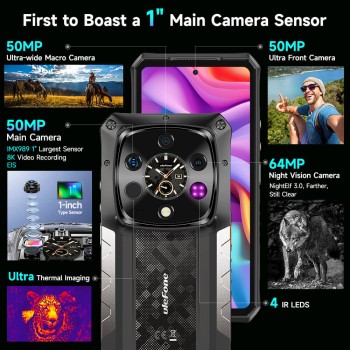 Смартфон Ulefone Armor 28 Ultra, Thermal 5G, 1TB, 16GB, Black