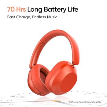 Слушалки Realme Techlife Studio H1, Ear Over Wireless, 360° Spatial Audio, Bluetooth, Red